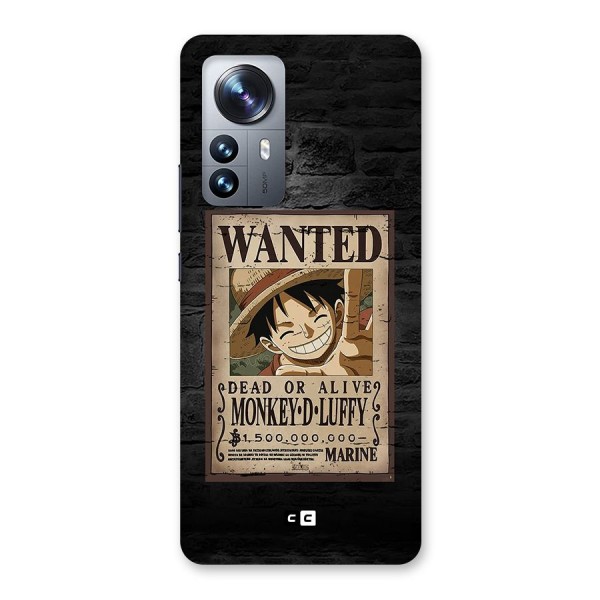 Luffy Wanted Back Case for Xiaomi 12 Pro