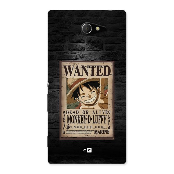 Luffy Wanted Back Case for Xperia M2