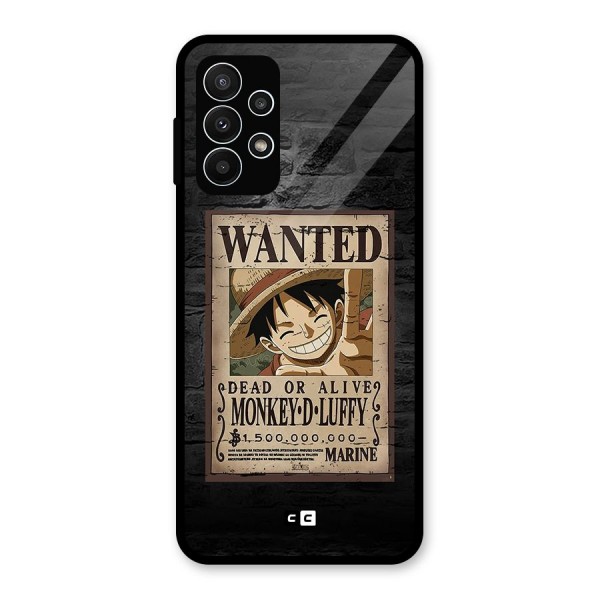 Luffy Wanted Glass Back Case for Galaxy A23