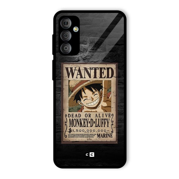 Luffy Wanted Glass Back Case for Galaxy F23