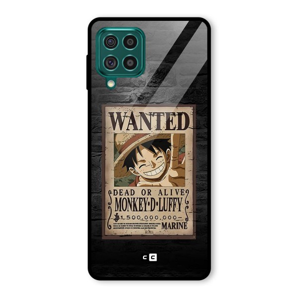 Luffy Wanted Glass Back Case for Galaxy F62