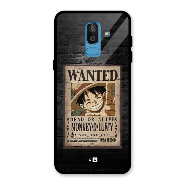 Luffy Wanted Glass Back Case for Galaxy J8