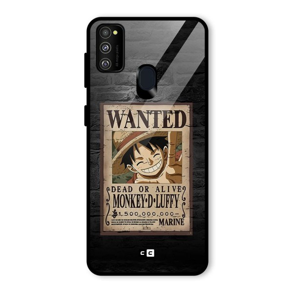 Luffy Wanted Glass Back Case for Galaxy M21