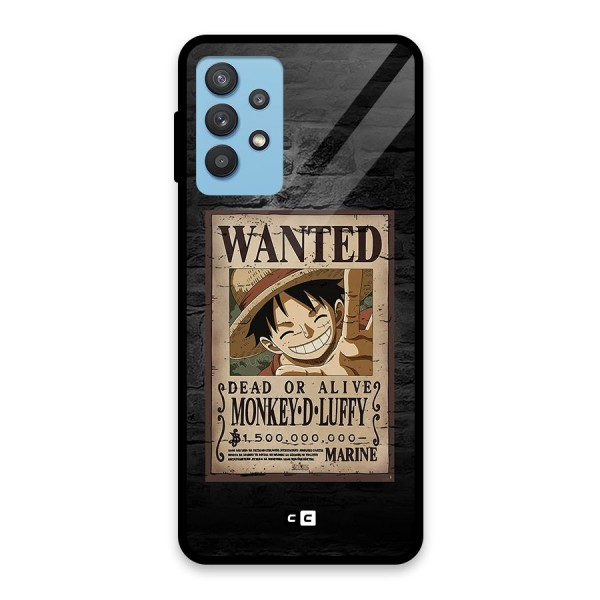 Luffy Wanted Glass Back Case for Galaxy M32 5G