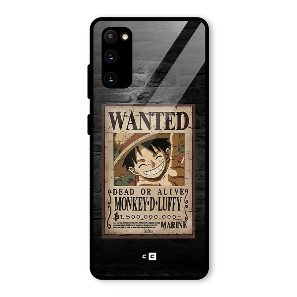 Luffy Wanted Glass Back Case for Galaxy S20 FE 5G