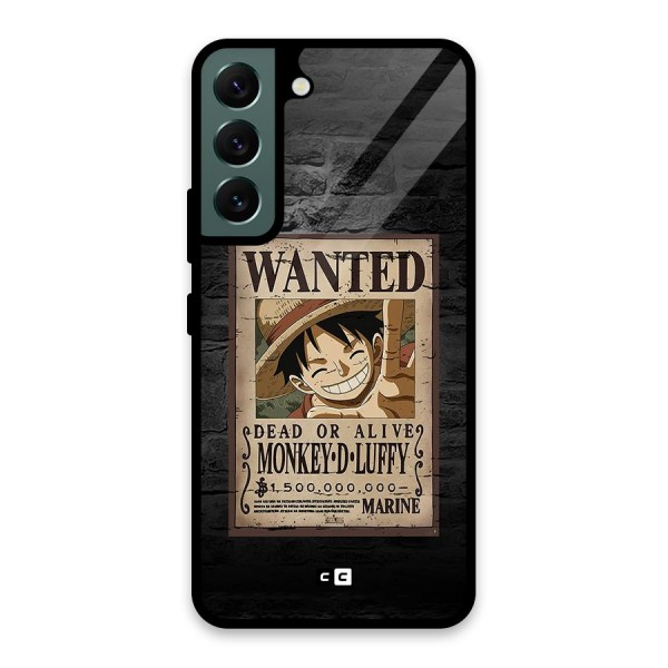 Luffy Wanted Glass Back Case for Galaxy S22 5G