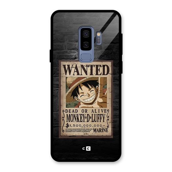 Luffy Wanted Glass Back Case for Galaxy S9 Plus