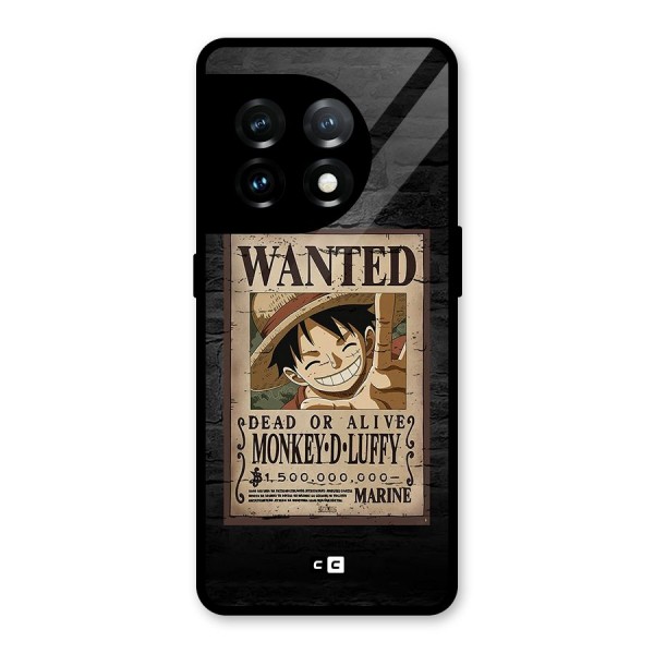 Luffy Wanted Glass Back Case for OnePlus 11