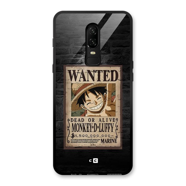 Luffy Wanted Glass Back Case for OnePlus 6