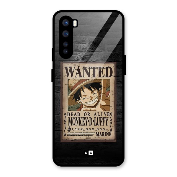 Luffy Wanted Glass Back Case for OnePlus Nord