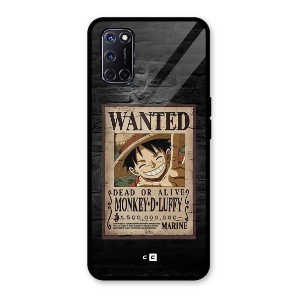 Luffy Wanted Glass Back Case for Oppo A52