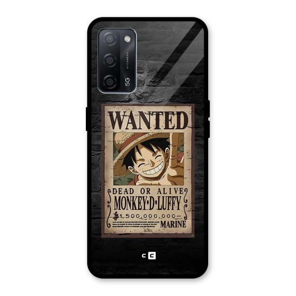 Luffy Wanted Glass Back Case for Oppo A53s 5G