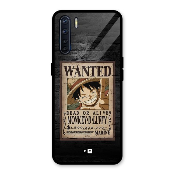 Luffy Wanted Glass Back Case for Oppo F15