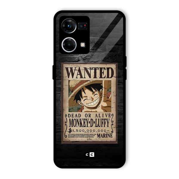 Luffy Wanted Glass Back Case for Oppo F21 Pro 4G