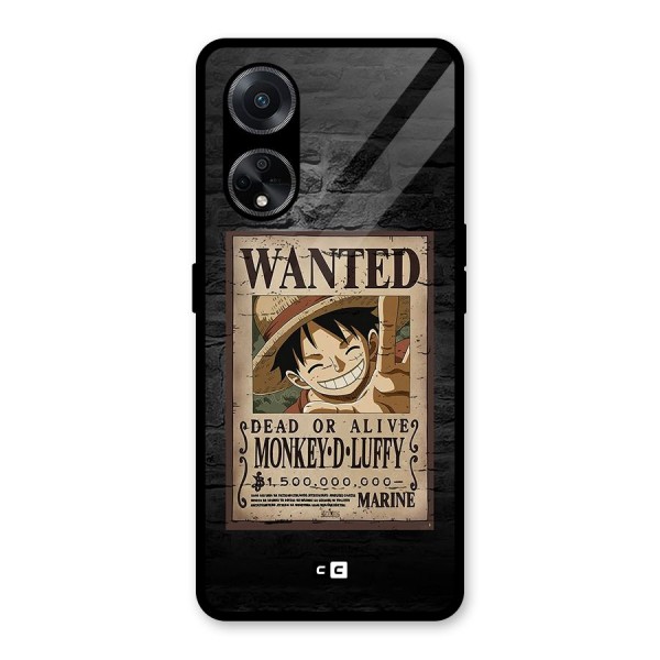 Luffy Wanted Glass Back Case for Oppo F23