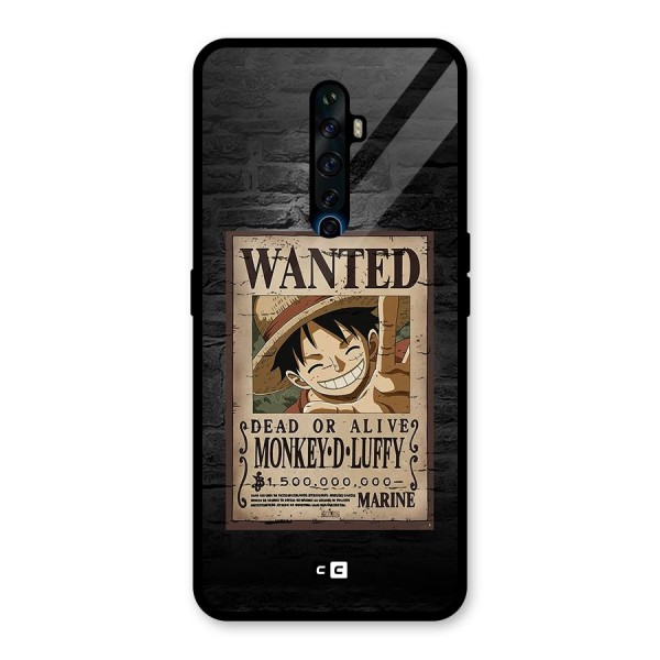 Luffy Wanted Glass Back Case for Oppo Reno2 Z