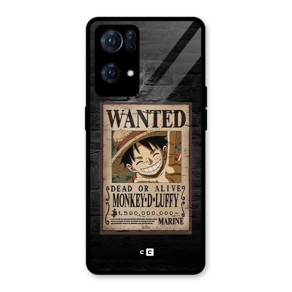 Luffy Wanted Glass Back Case for Oppo Reno7 Pro 5G