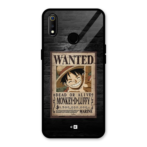 Luffy Wanted Glass Back Case for Realme 3