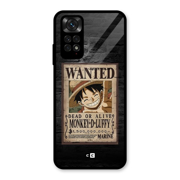 Luffy Wanted Glass Back Case for Redmi Note 11S