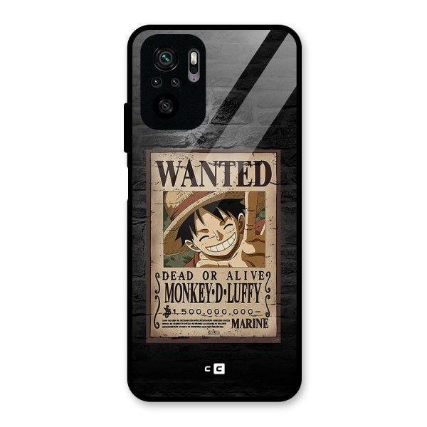 Luffy Wanted Glass Back Case for Redmi Note 11 SE