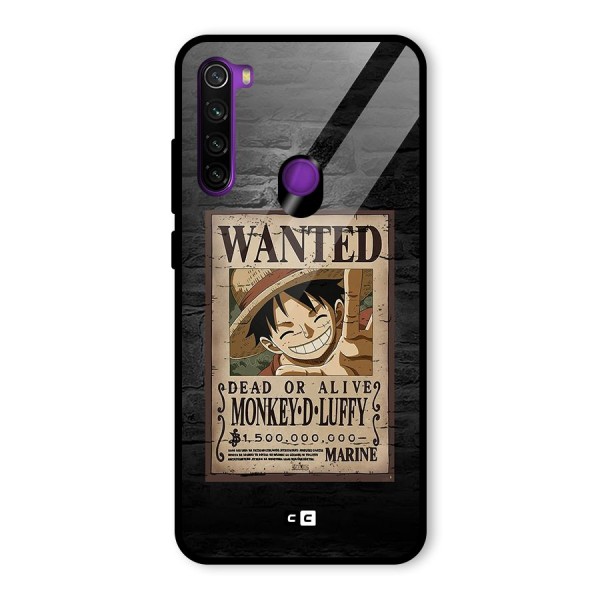 Luffy Wanted Glass Back Case for Redmi Note 8