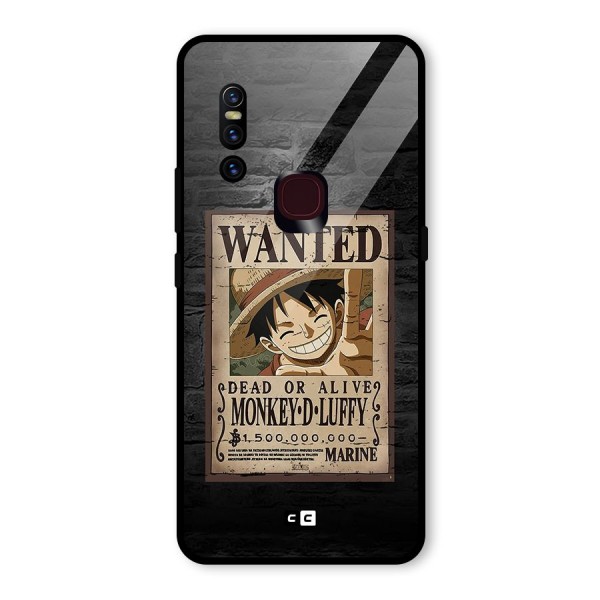 Luffy Wanted Glass Back Case for Vivo V15