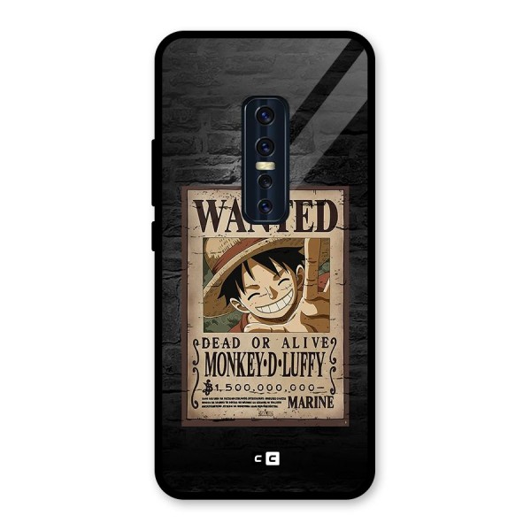 Luffy Wanted Glass Back Case for Vivo V17 Pro