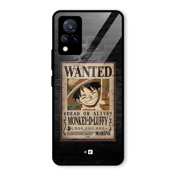 Luffy Wanted Glass Back Case for Vivo V21 5G