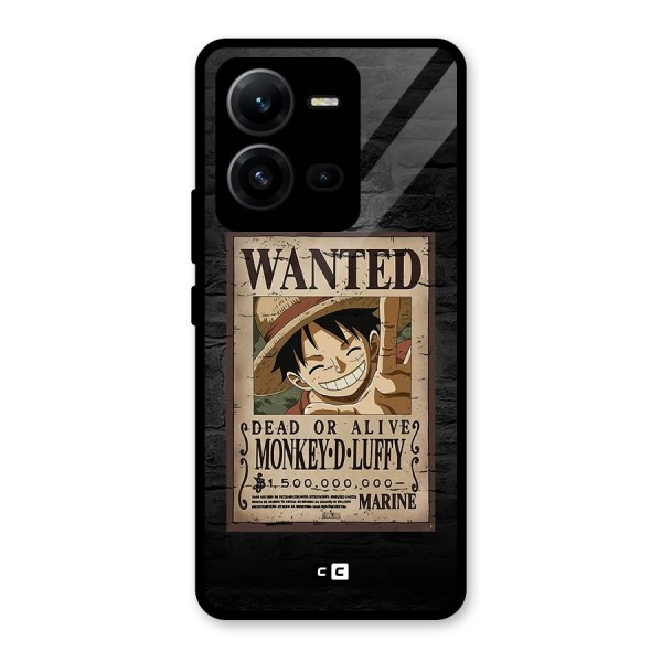 Luffy Wanted Glass Back Case for Vivo V25