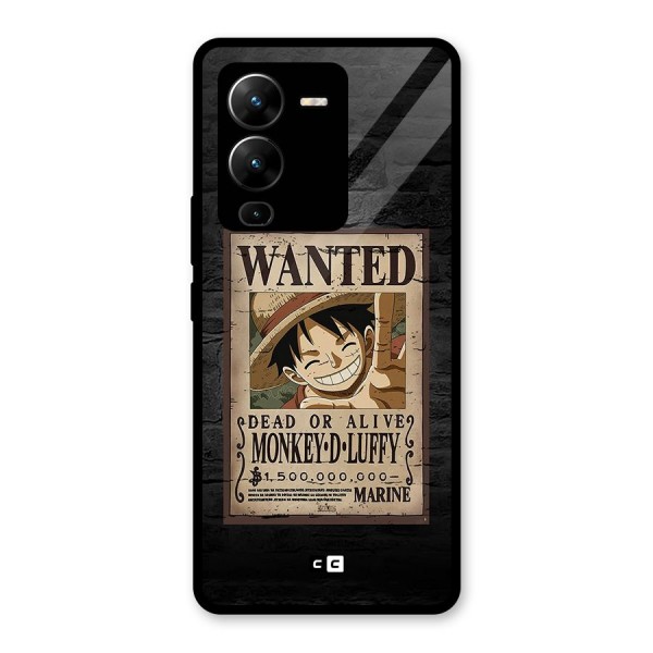 Luffy Wanted Glass Back Case for Vivo V25 Pro