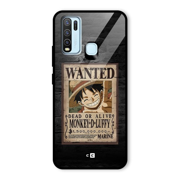 Luffy Wanted Glass Back Case for Vivo Y30