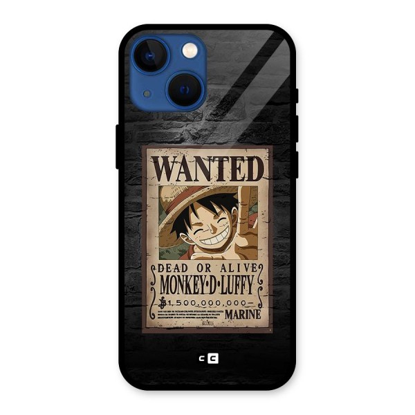 Luffy Wanted Glass Back Case for iPhone 13 Mini