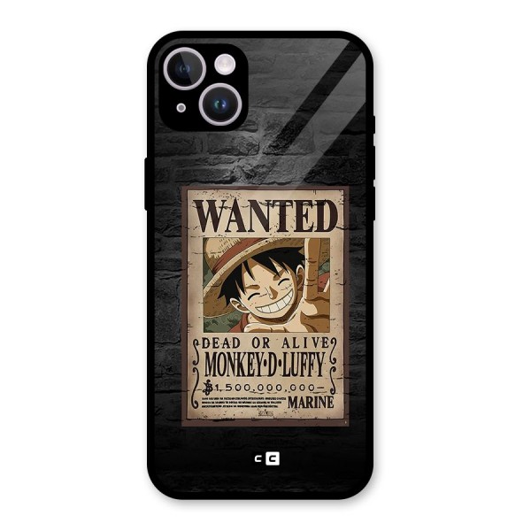 Luffy Wanted Glass Back Case for iPhone 14 Plus