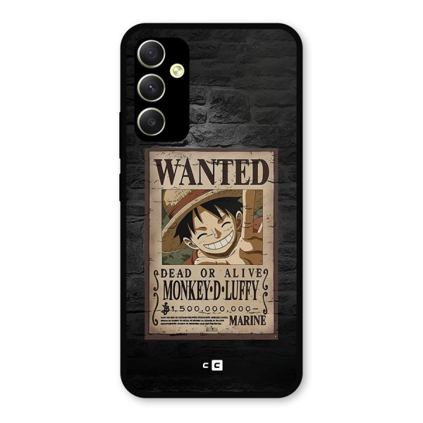 Luffy Wanted Metal Back Case for Galaxy A34