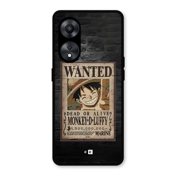 Luffy Wanted Metal Back Case for Oppo A78