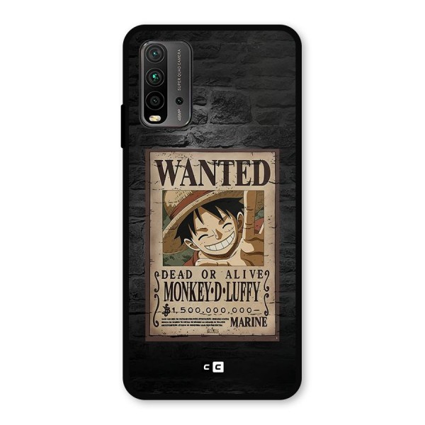 Luffy Wanted Metal Back Case for Redmi 9 Power