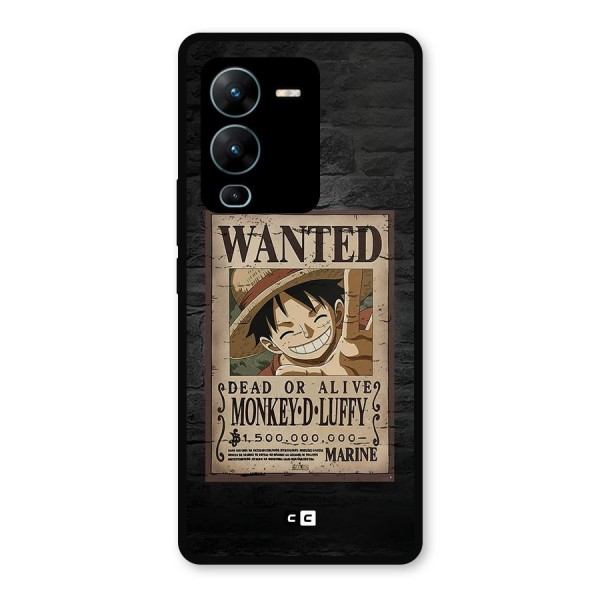 Luffy Wanted Metal Back Case for Vivo V25 Pro