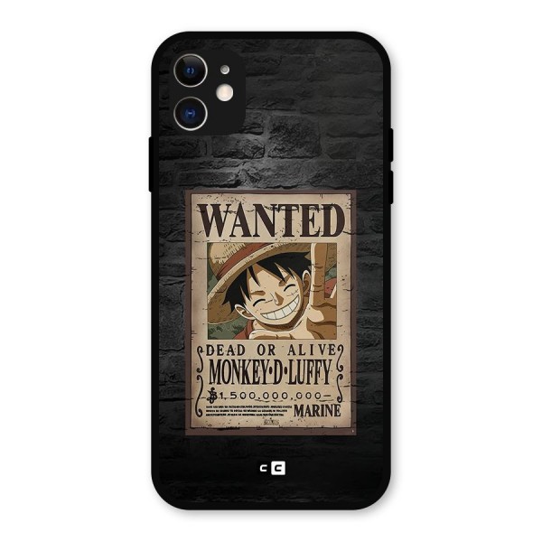 Luffy Wanted Metal Back Case for iPhone 11