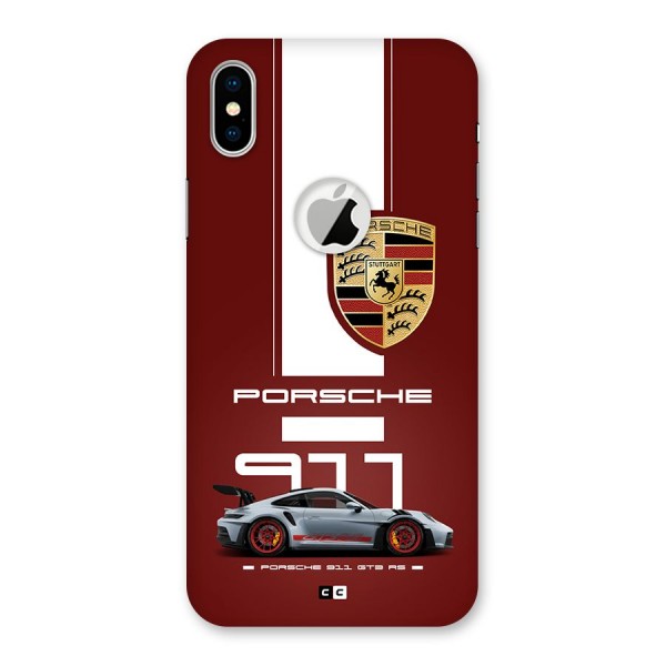 Luxe Supercar Back Case for iPhone XS Logo Cut