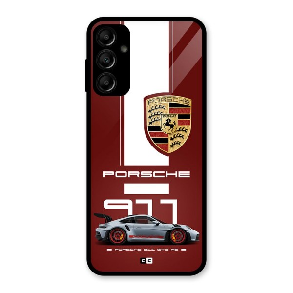 Luxe Supercar Glass Back Case for Galaxy A14 5G