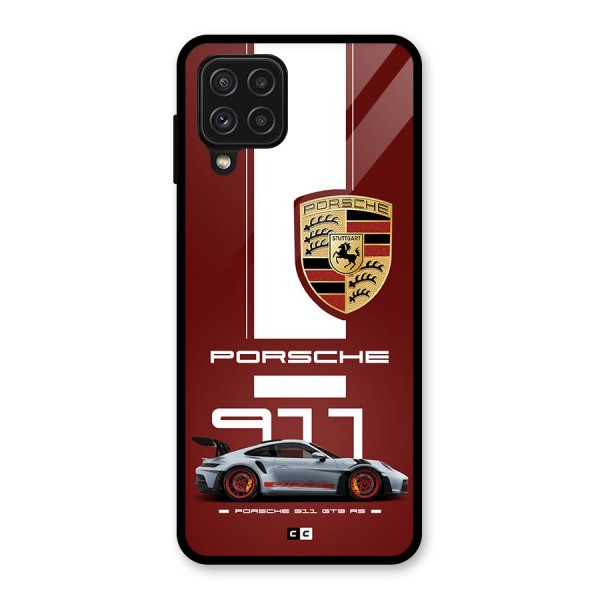 Luxe Supercar Glass Back Case for Galaxy A22 4G