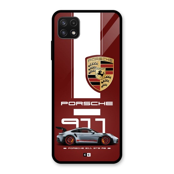 Luxe Supercar Glass Back Case for Galaxy A22 5G