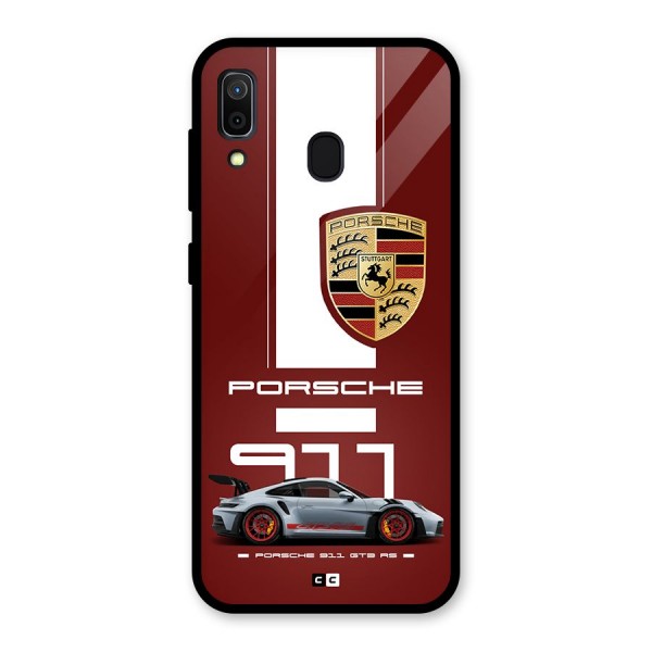 Luxe Supercar Glass Back Case for Galaxy A30