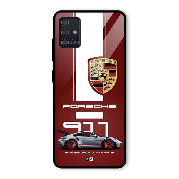 Luxe Supercar Glass Back Case for Galaxy A51