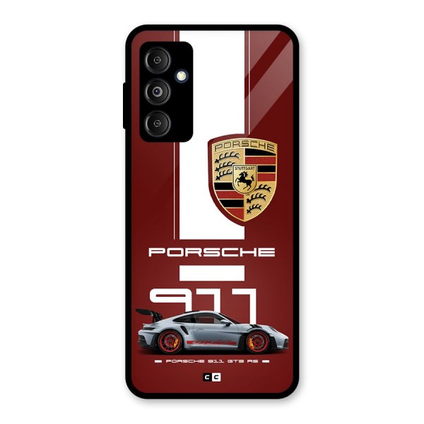 Luxe Supercar Glass Back Case for Galaxy M14 5G