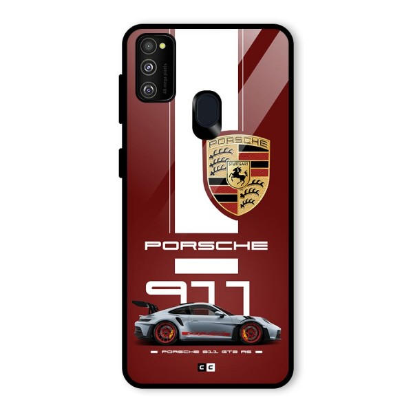 Luxe Supercar Glass Back Case for Galaxy M21