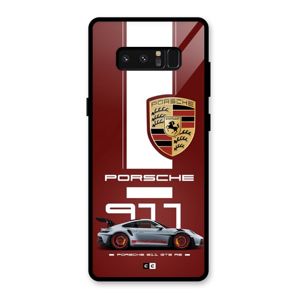 Luxe Supercar Glass Back Case for Galaxy Note 8