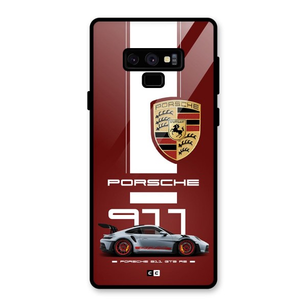 Luxe Supercar Glass Back Case for Galaxy Note 9