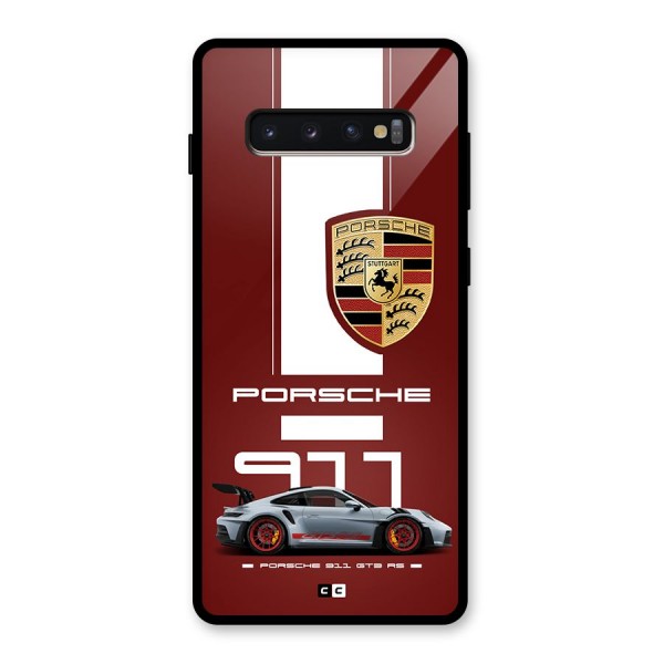 Luxe Supercar Glass Back Case for Galaxy S10 Plus