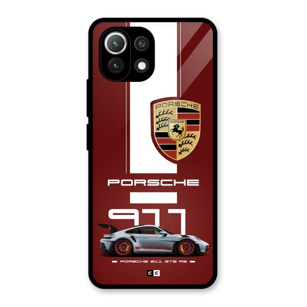 Luxe Supercar Glass Back Case for Mi 11 Lite